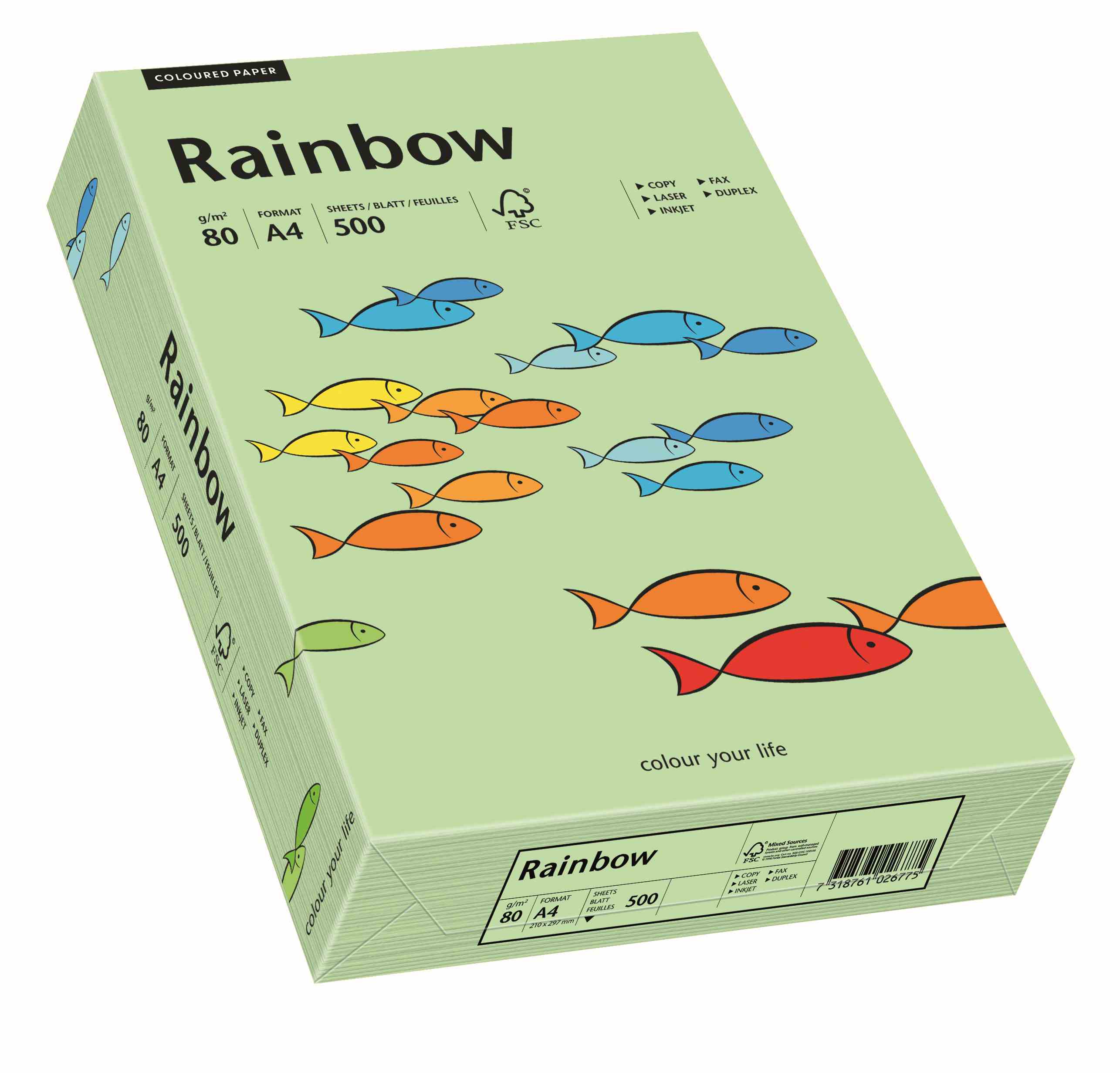 Papier ksero Rainbow A4 80g seledynowy R75 Papyrus